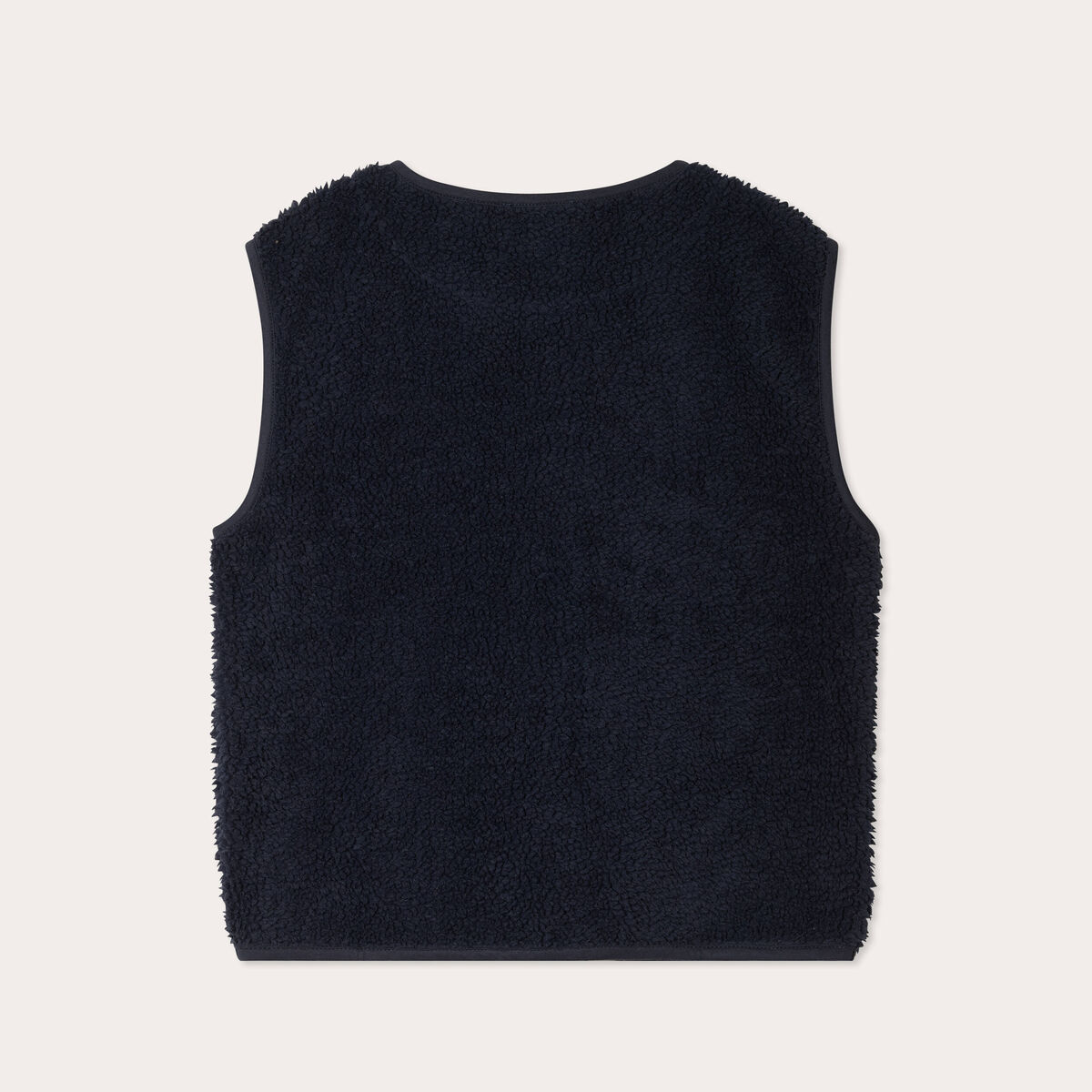 Gilet effet polaire bleu marine femme