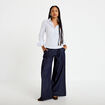 Jean wide leg taille haute denim brut femme