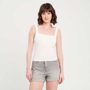Bustier avec coques blanc femme