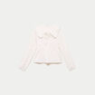 Blouse manches longues avec noeuds ecru femme