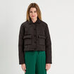 Veste matelassée courte noir femme