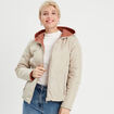 Doudoune réversible capuche blanc femme