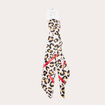 Foulard carré satin sable femme