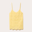 D&eacute;bardeur effet crochet jaune clair femme
