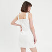 Robe ajustée col laçage jean ecru femme