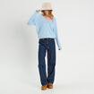 Gilet manches longues bleu ciel femme