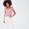 t shirt manches courtes blanc femme