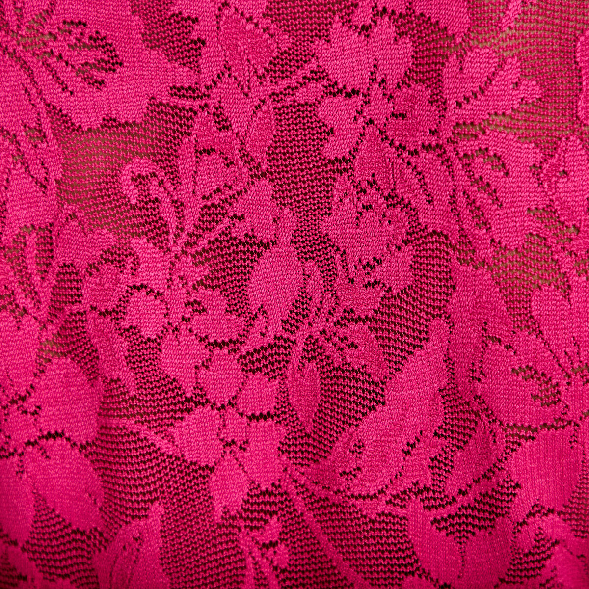 Blouse manches courtes aspect dentelle prune femme