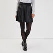 Jupe évasée plissée noir femme