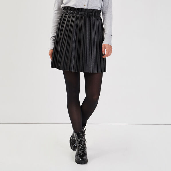 jupe evasee plissee noir femme Jupe évasée plissée noir femme