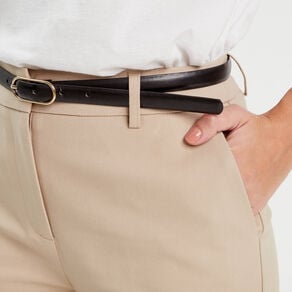 pantalon cigarette ceinture taupe femme Pantalon cigarette ceinturé taupe femme