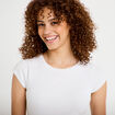 T-shirt manches courtes blanc femme