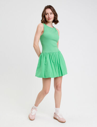 Robe boule 2 en 1 vert femme