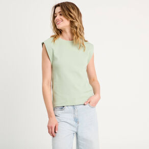 Débardeur sans manches vert pastel femme