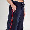 Pantalon large style jogging bleu marine femme