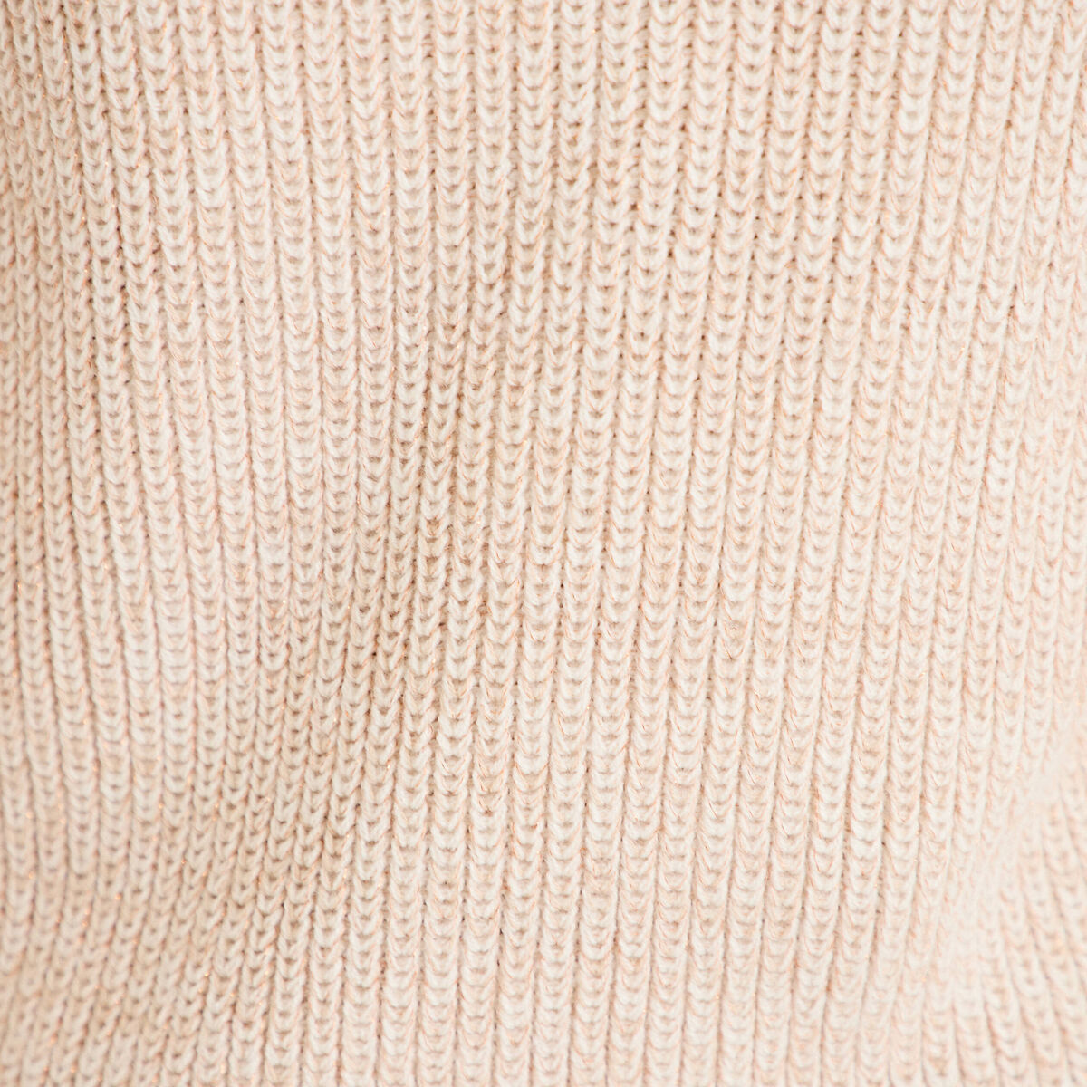 Pull manches longues brillant ivoire femme