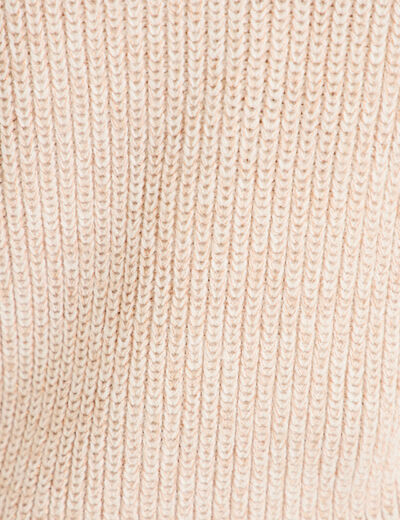 Pull manches longues brillant ivoire femme