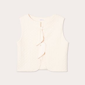 veste matelassee nouee ecru femme Veste matelassée nouée ecru femme