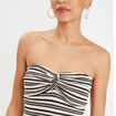 Bandeau cropped bustier blanc femme