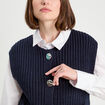 Gilet sans manches bleu marine femme