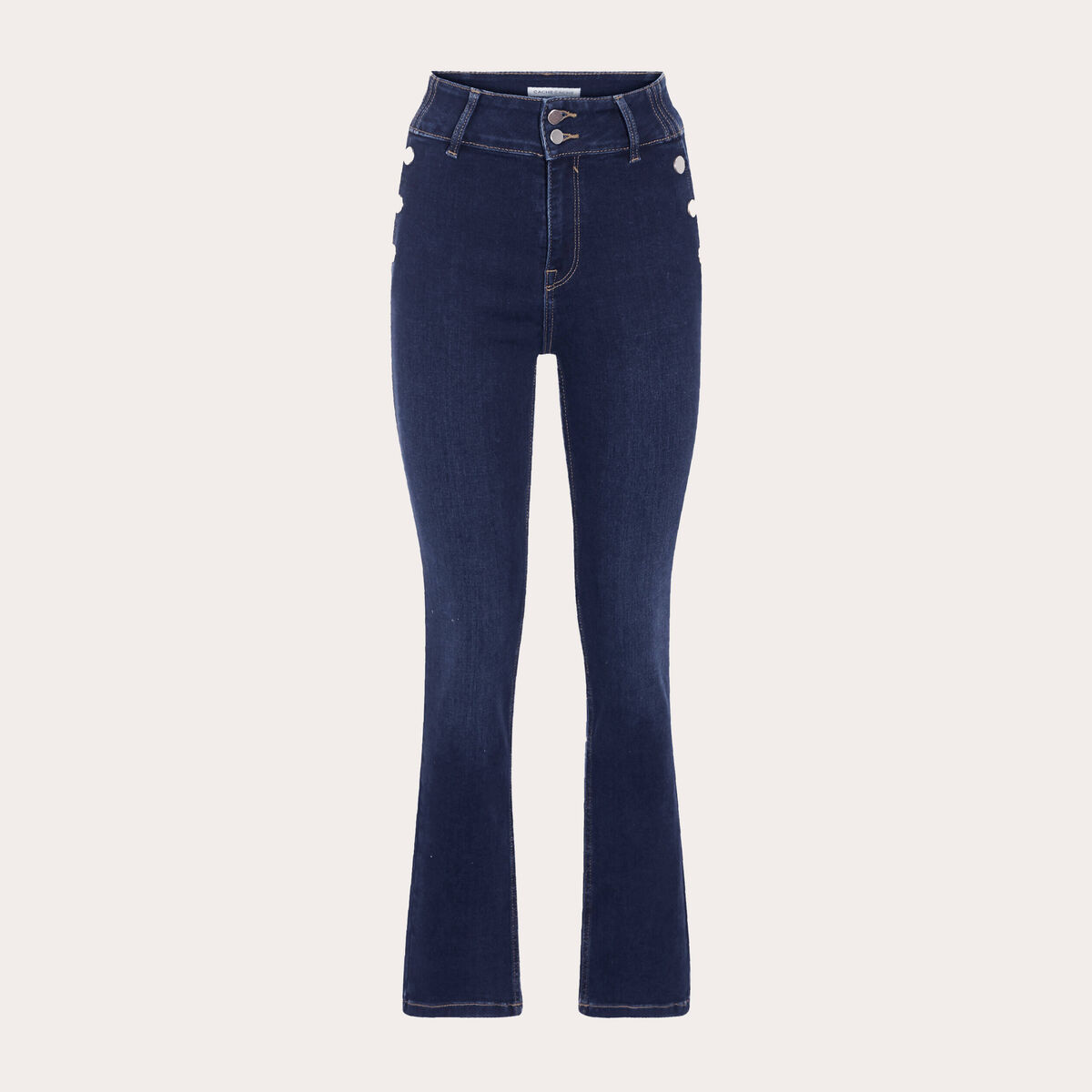 Jeans regular stretch denim brut femme