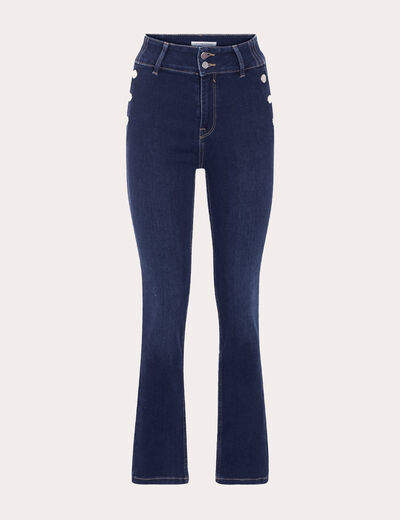 Jeans regular stretch denim brut femme