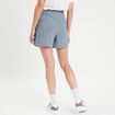 Jupe-short droite poches rabat bleu gris femme