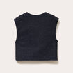 Gilet sans manches effet polaire bleu marine femme