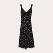 Robe d&eacute;collet&eacute; bretelles aspect dentelle noir femme