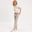 Pantalon chino slim 7/8ème blanc femme