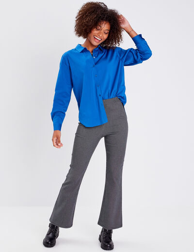 Pantalon bootcut stretch noir femme