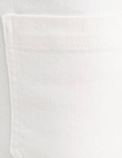 Pantalon bootcut taille haute blanc femme