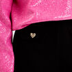 Short stretch d&eacute;tails coeur noir femme