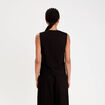 Gilet col V noir femme