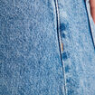 Jupe longue trapèze en jean denim double stone femme