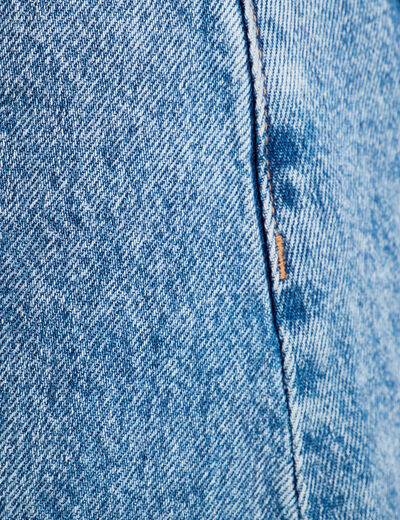 Jupe longue trapèze en jean denim double stone femme