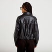 Veste effet boule manches longues noir femme
