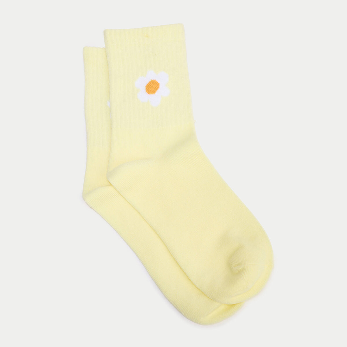 Chaussettes jaune clair femme