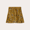 Jupe évasée ceinturée marron femme
