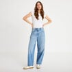 Jeans baggy taille basse denim triple stone femme