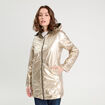 Parka réversible à capuche vert kaki femme
