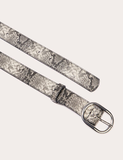 Ceinture avec boucle bleu gris femme