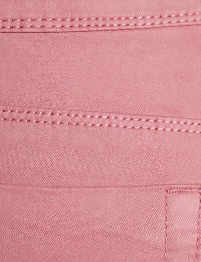 Jeans slim 5 poches vieux rose femme