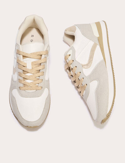 Sneakers plates couleur or femme