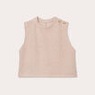 Pull sans manches sable femme