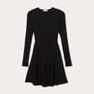 Robe tricot patineuse c&ocirc;tel&eacute;e noir femme