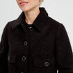 Veste droite boutonnée noir femme