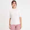 T-shirt manches courtes ecru femme