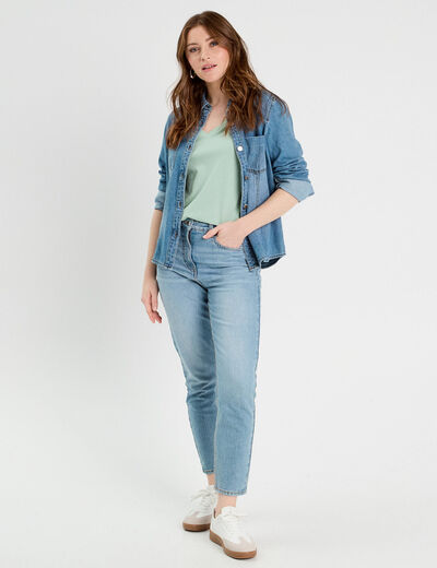T-shirt manches courtes vert clair femme