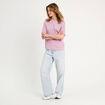 T-shirt oversize col rond vieux rose femme